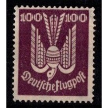 1924 - Tysk Rige - Luftpost - Frimærke - AFA 348, 100 pf. lilla - Postfrisk.